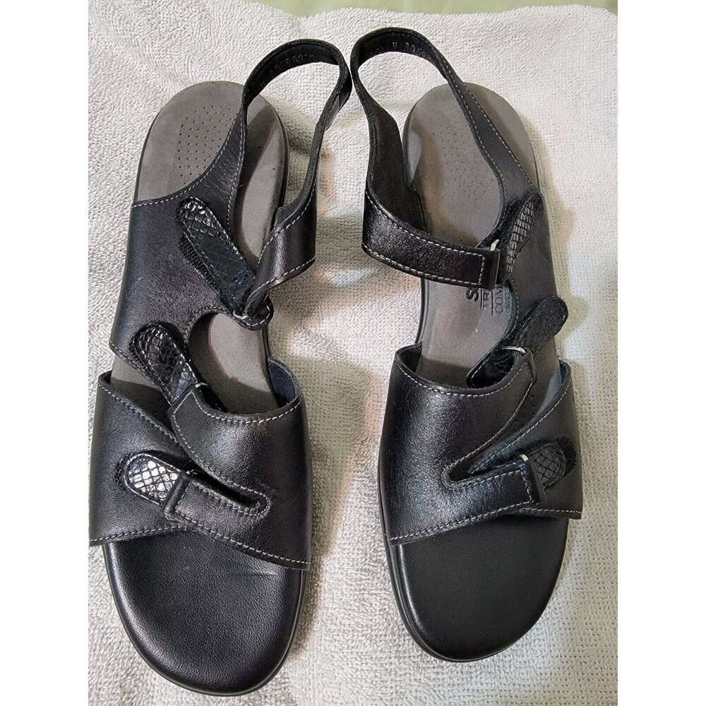 SAS TABBY Slingback BLACK TRIPAD Comfort‎ Sandals Women's Size 10.5N